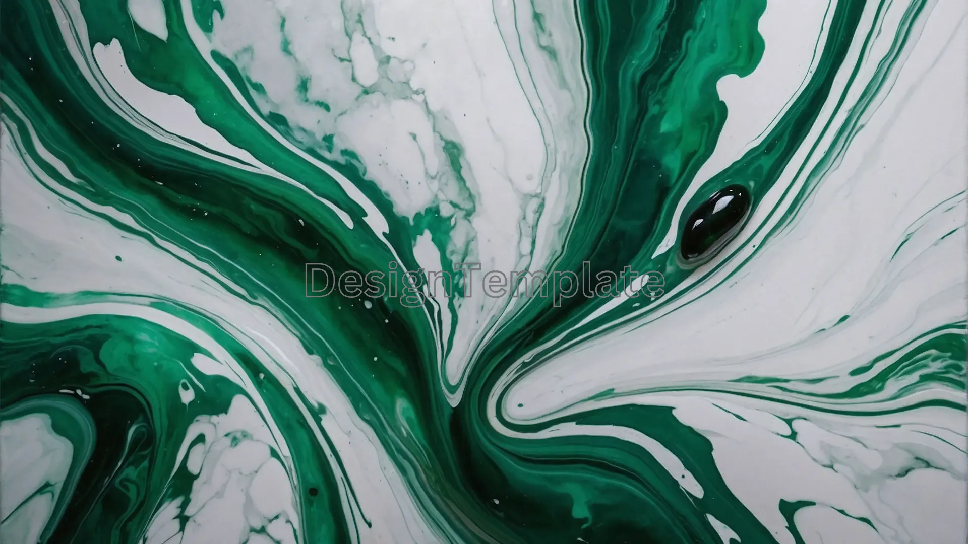 Fluidity Green and White Marble Texture